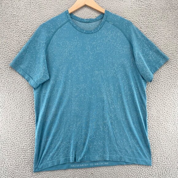 Lululemon Metal Vent Tech Short Sleeve Shirt 2.0 Distorted Noise Breeze Mens XXL - Picture 1 of 11